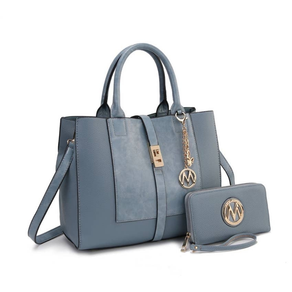 MFK Collection by Mia K Purse Set Denim Blue